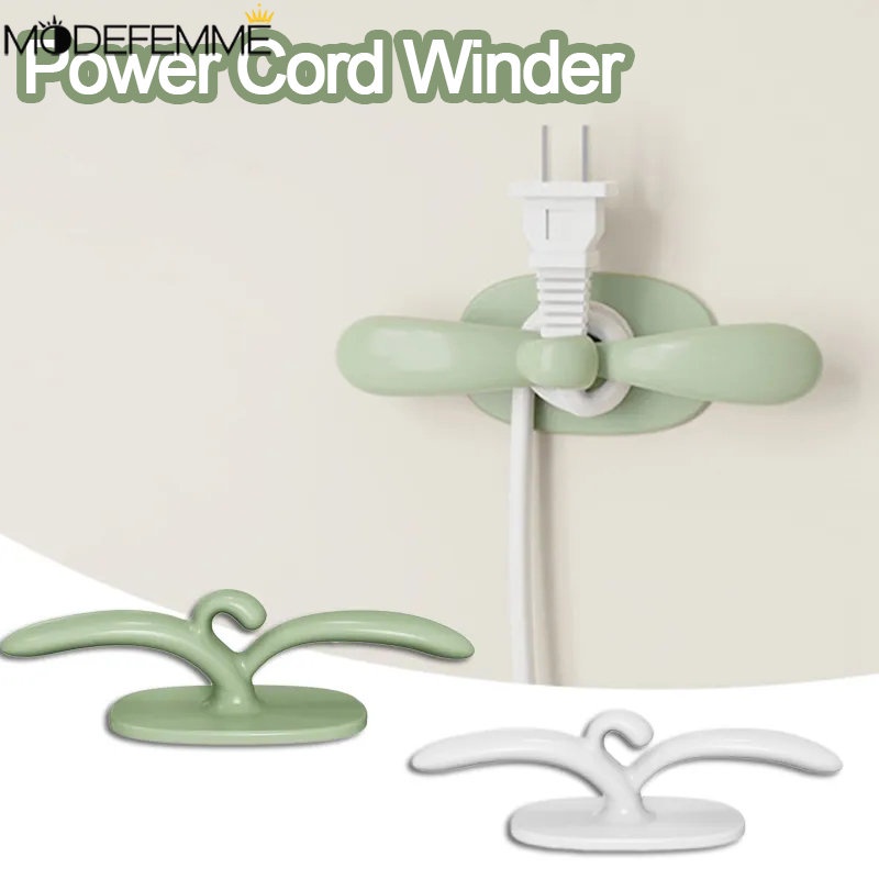 Bud Shaped Power Cord Winder Hemat Ruang Organizing Shelf Kalung Kunci Topi Gantungan Hook Peralatan Plug Wire Fixing Rack Invisible Self-adhesive Items Holder