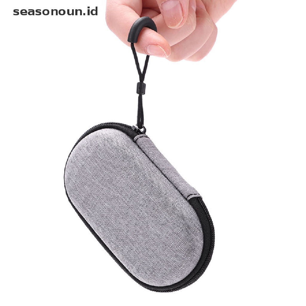 Seasonoun Tas Penyimpanan Earphone Kecil EVA Earbud Holder Hard Shell Kabel Data Organizer Bag Earbud Pelindung Daya Serap Case Wadah Kantong Koin.