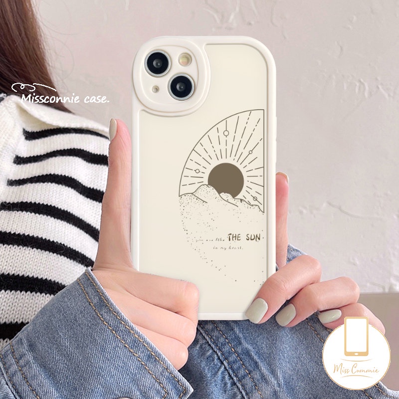 Simple The Sun Moon Case Realme C25Y C30 C17 C55 C53 10 10Pro C35 C21 C21Y C20 C31 C20A C12 C25s Realme 8i 5 9i 6 8Pro 6s 5 6i 85i 7i C15 C1 GT C17 C2 C3 Soft Sarung Couple Tpu