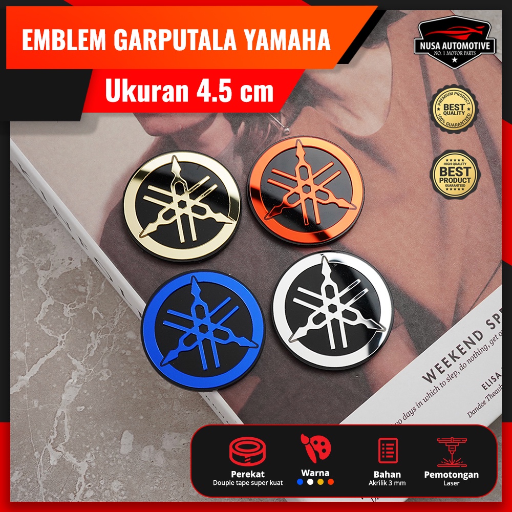 3D Emblem garnish logo yamaha garputala bahan akrilik nmax aero filano fazio mio dll