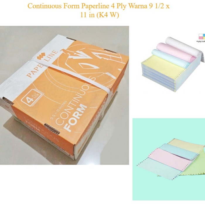 

Paperline Continuous Form 4 PLY K4 W - Kertas Kwitansi 4 Lapisan untuk Penggunaan Bisnis dan Kantor - GunajayaATK