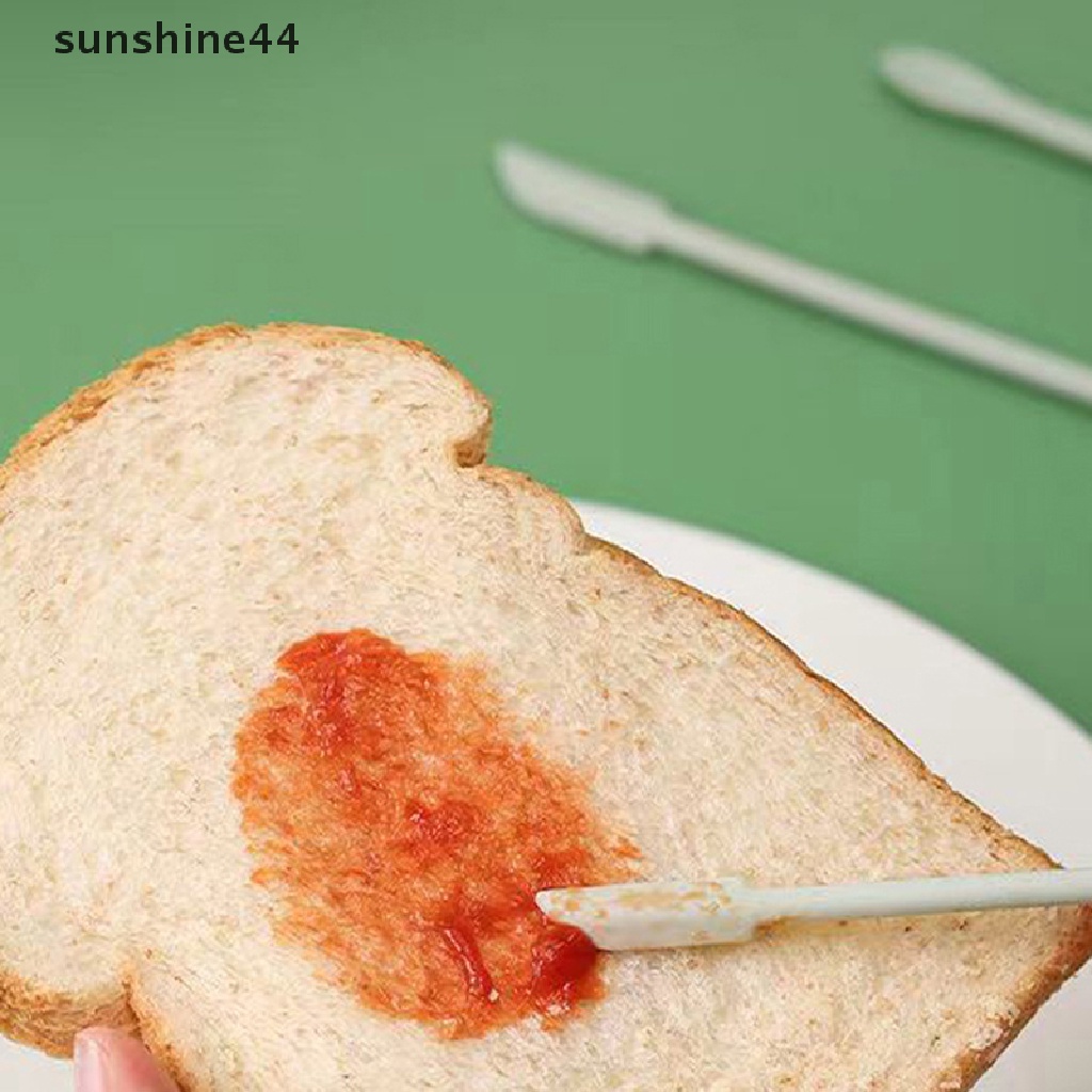 Sunshine Scraper Berkepala Dua Kreatif Mini Silikon Tip Kecil Spatula Kosmetik Tahan Panas Aman Spatula Foundation Makeup Tools ID