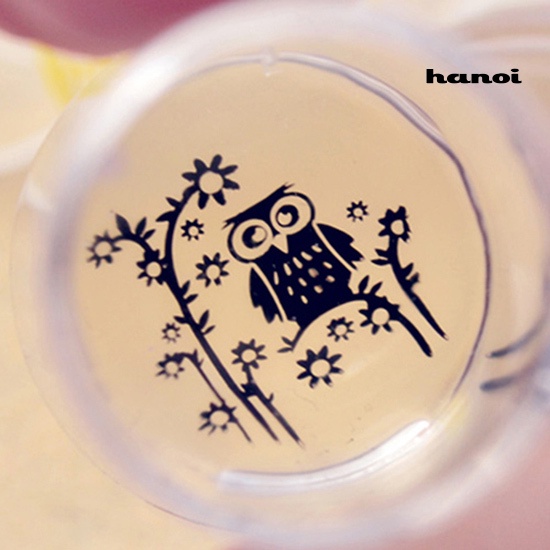 Hi * 2Pcs Clear Stamper Scraper Mini DIY Nail Art Gambar Piring Transfer Manicure Alat