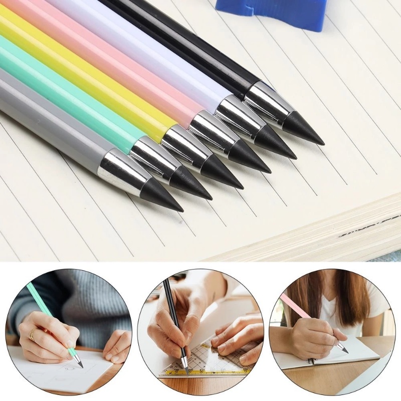 [Harga Grosir] Pensil Asahan Gratis Pulpen Tulis Yang Dapat Dihapus Novelty Perlengkapan Alat Tulis Teknologi Hitam Tanpa Tinta Pulpen Tulisan Tanpa Batas Pensil Abadi Seni Sketsa Alat Lukis