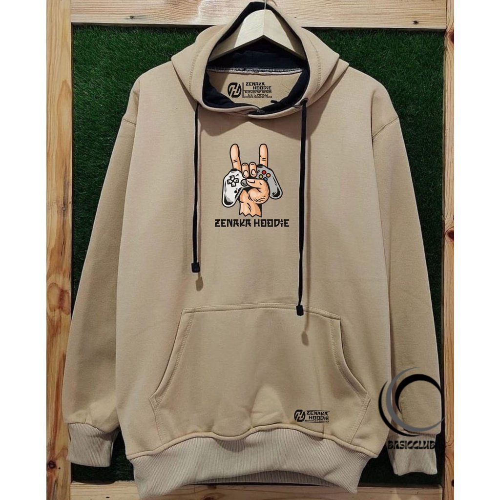 Jaket Cowo Anime Sweater Metal Game Cream  Esthetic Pria Murah Jaket Cowo Terbaru 2024 Kekinian Vira