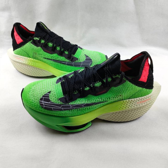 Sepatu Lari Nike Zoom Alphafly Next % 2 Green Black - 40