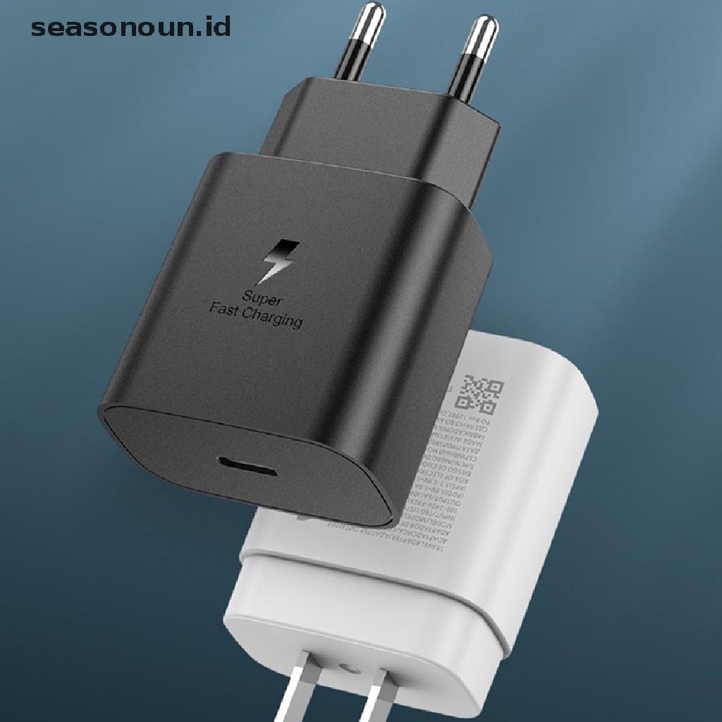 Seasonoun Universal PD Charger Adapter EU Plug Untuk Samsung Note10 S20 Charger Super Cepat.