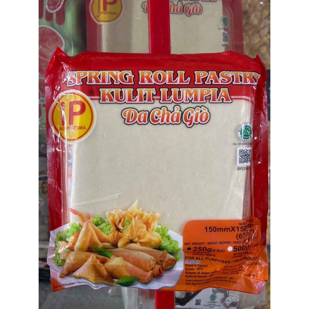 IP Kulit Lumpia 6in 150x150mm 250g Distributor Frozen Food Murah Bogor