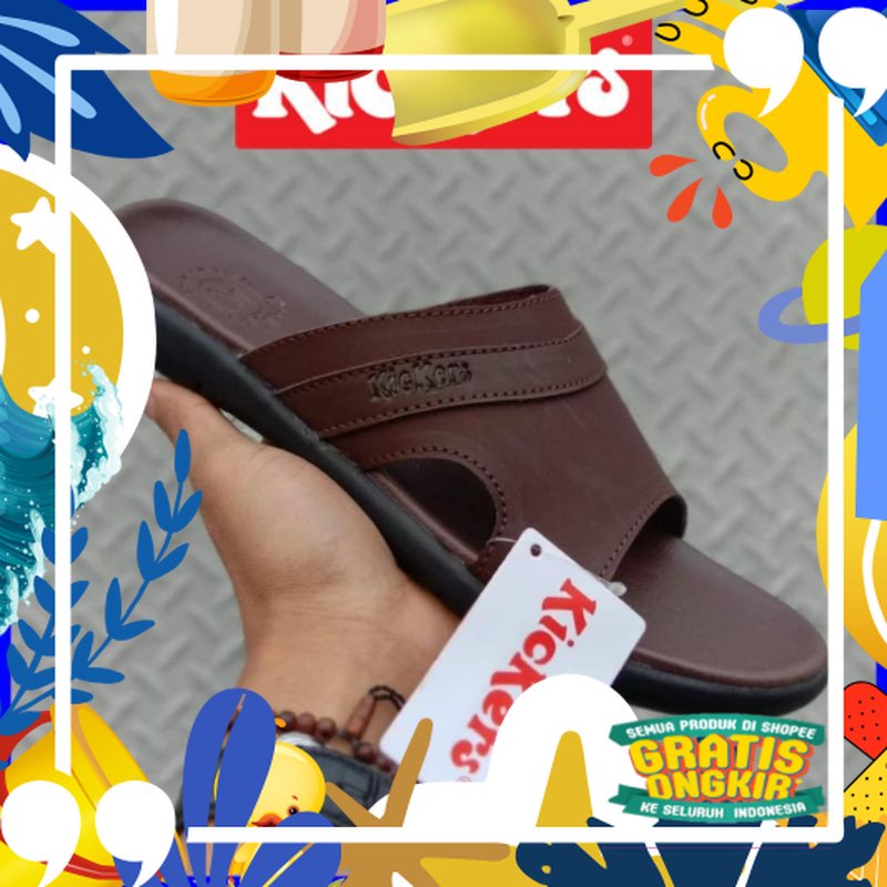 sandal kickers pria kulit asli Sandal casual. Sandal pria. Sandal kulit. Sendal pria. Sendal kickers