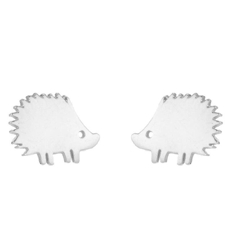 Kepribadian Stainless Steel Hewan Kecil Yang Lucu Ear Studs Untuk Wanita Fashion Indah Landak Anting Aksesoris