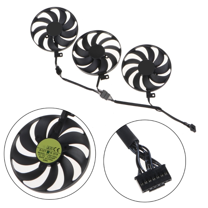 Bt Untuk ASUS TUF RTX3060ti 90mm T129215Su 12V 7Pin VGA Fan Graphics Card Kipas Pendingin
