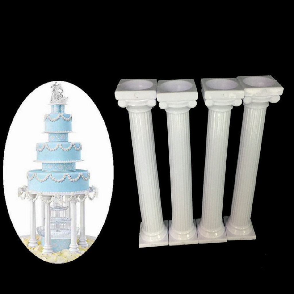 [jewelrybox] 4pcs/set Standing Bertingkat Kue Kolom Romawi, Fondant Cakes Tier Separator Support Boutique