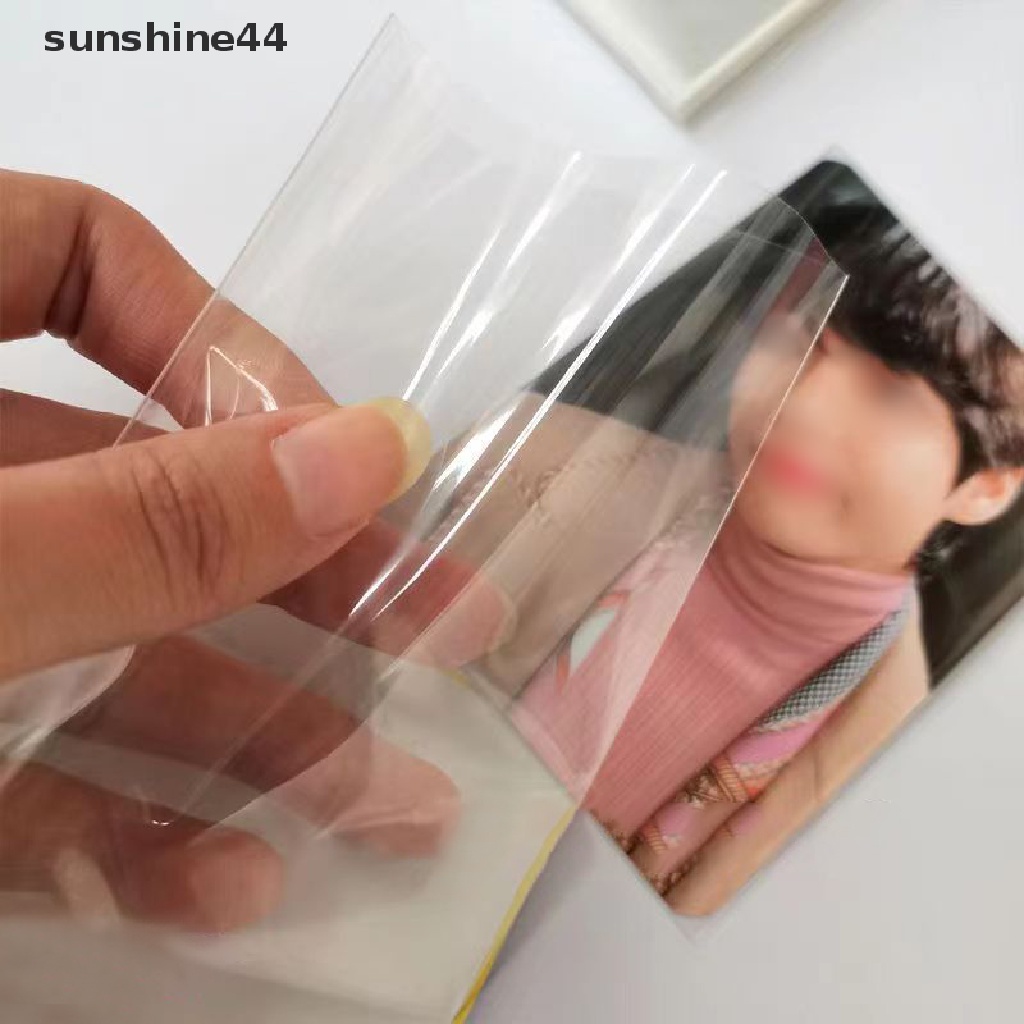 Sunshine 50pcs Korea Card Sleeves Clear Acid Free CPP Keras 3inch Photocard Horaphic Protector Film Album Binder ID