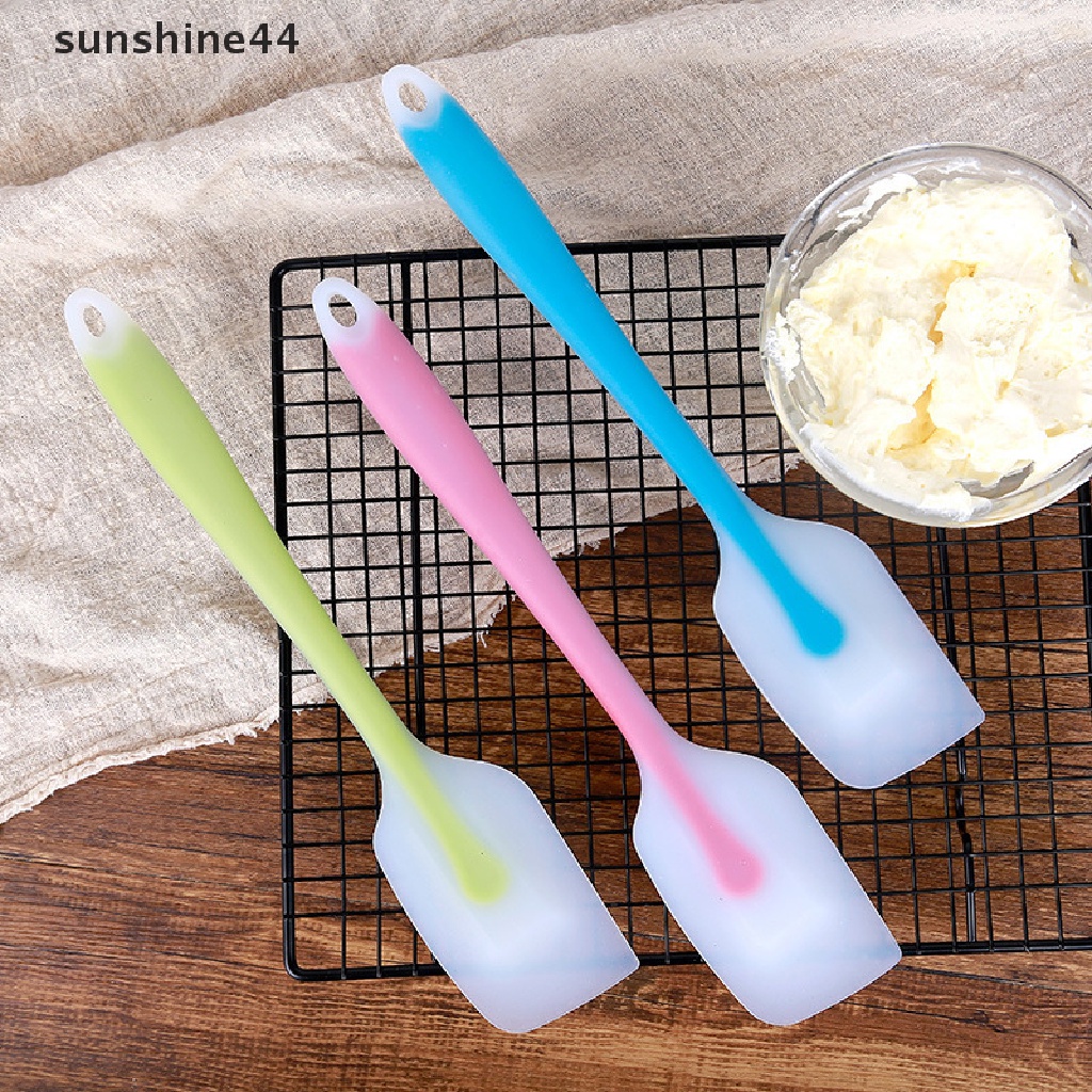 Sunshine 1Pc Spatula Mentega Kecil Non Stick Tembus Silikon Cream Baking Scraper ID