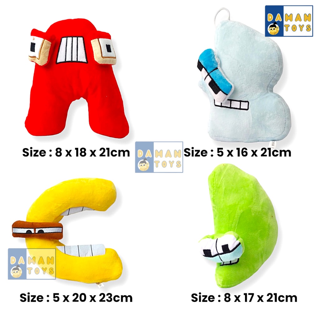 Mainan Boneka Alfabet Lore Plush 20cm A-Z