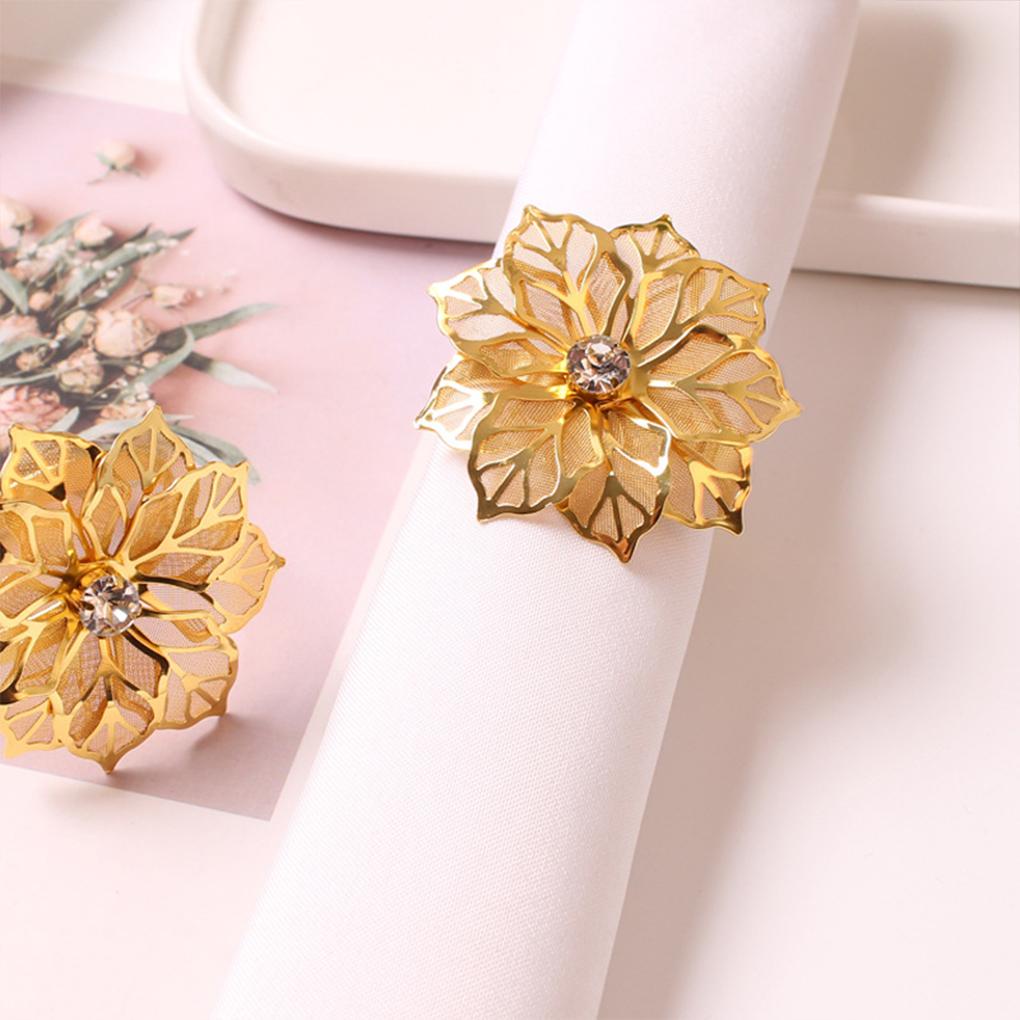 6x Napkin Ring Paper Clip Dekorasi Meja Tahan Karat Stainless Steel Pengerjaan Halus Stainless Steel Restoran Hias