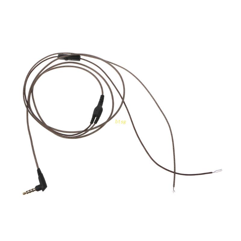 Bt Headphone Microphone Cable Cord 3.5mm Interface Suara Jernih Dengan Kontrol Volume Untuk Headset Gaming 1.2M Extension Cor