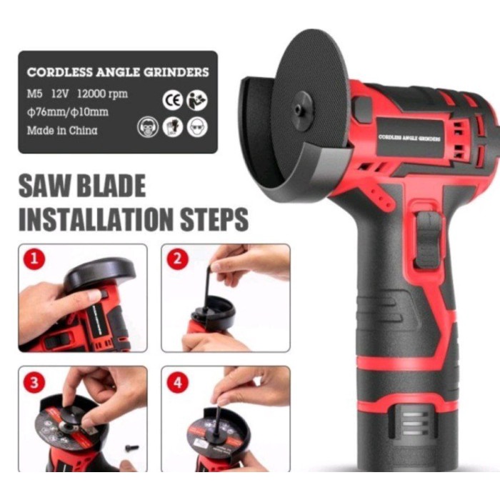 Mesin Gerinda sudut mini x2000 12V YM