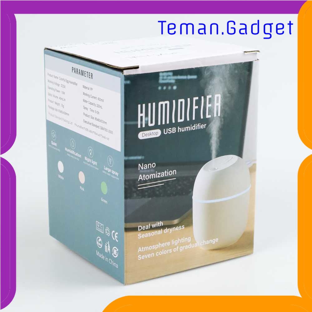 TG - ART Taffware HUMI Mini Air Humidifier Aromatherapy Oil Diffuser LED 220ml - WWA187