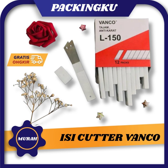 

ISI CUTTER BESAR VANCO L-150 ISI 5 PISAU PER PAK