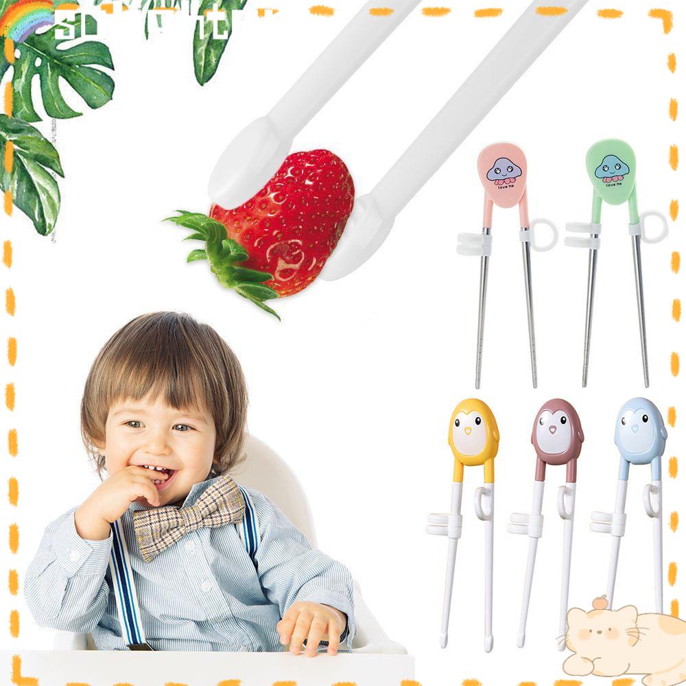 Solighter 1pasang Sumpit Belajar Ketangguhan Bayi Anak Pemula Chopstick