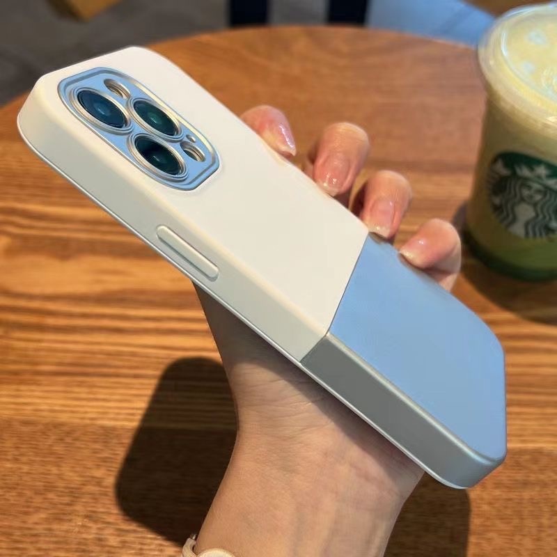 Casing Bentuk Kotak Mix Warna Untuk iPhone 14Pro Max 13 Pro Max12 11 X Xs Max XR Case Soft Back Cover