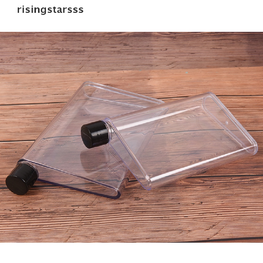 Rsid Span-new Fashion Botol Air Minum Portable Buku Bening Portable Paper Pad Water Bottle Flat   Sepatu Jelly