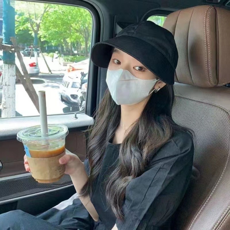 Topi Nelayan Pinggiran Besar Anti Matahari Katun Bernapas Tipis