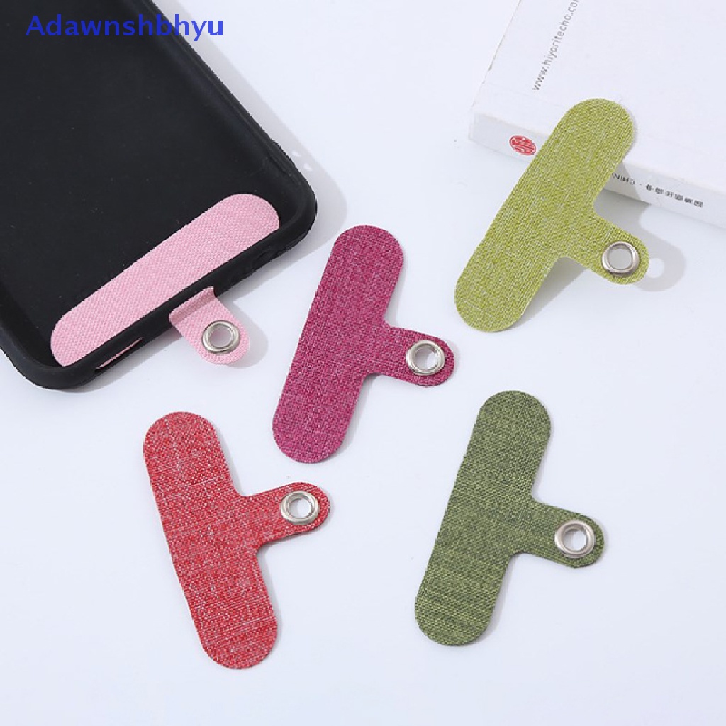 Adhyu 6Pcs Tali Telepon Lanyard Tab Gasket Pengganti Tether Denim Cloth Patch Clip ID