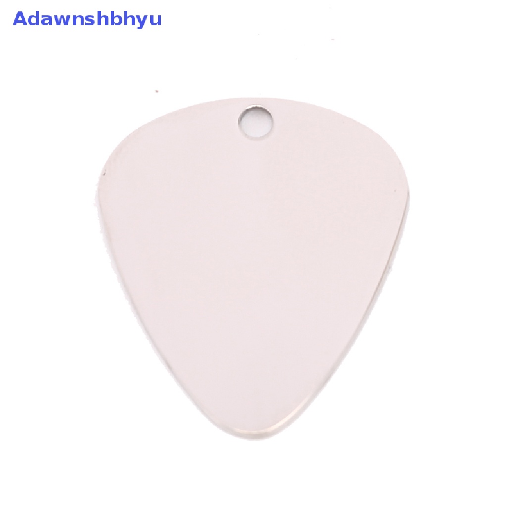 Adhyu Guitar Pick Silver Necklace Kalung Gitar Neck Picks Pick Gitar Dengan Rantai ID