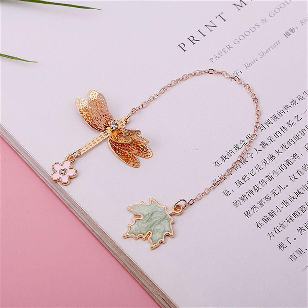 [Elegan] Butterfly Bookmark Kantor Perlengkapan Sekolah Capung Untuk Alat Tulis Perempuan Siswa Bookmark Liontin