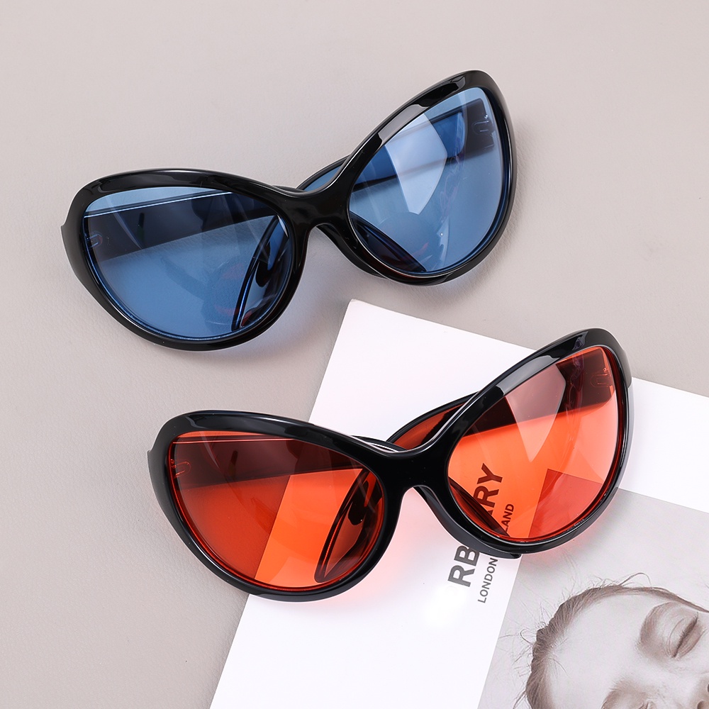 [Hot Sale] Untuk Mengemudi, Perjalanan, Memancing Punk Klasik Kacamata Matahari Wanita Pria Fashion Vintage Sunglasses ound/Rectangle Oversized Oval Perlindungan UV Mata Kucing R