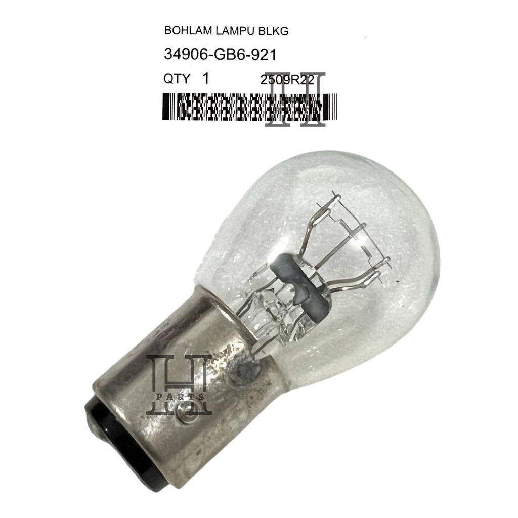 BOHLAM LAMPU BELAKANG BULB TAILLIGHT ALL HONDA MATIK BEBEK SPORT 34906-GB6-921 ASLI ORIGINAL AHM HGP