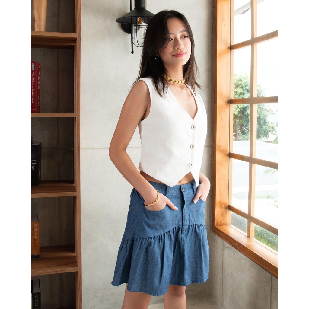 Min-Seo Denim Skirt | Aesthete yourlife