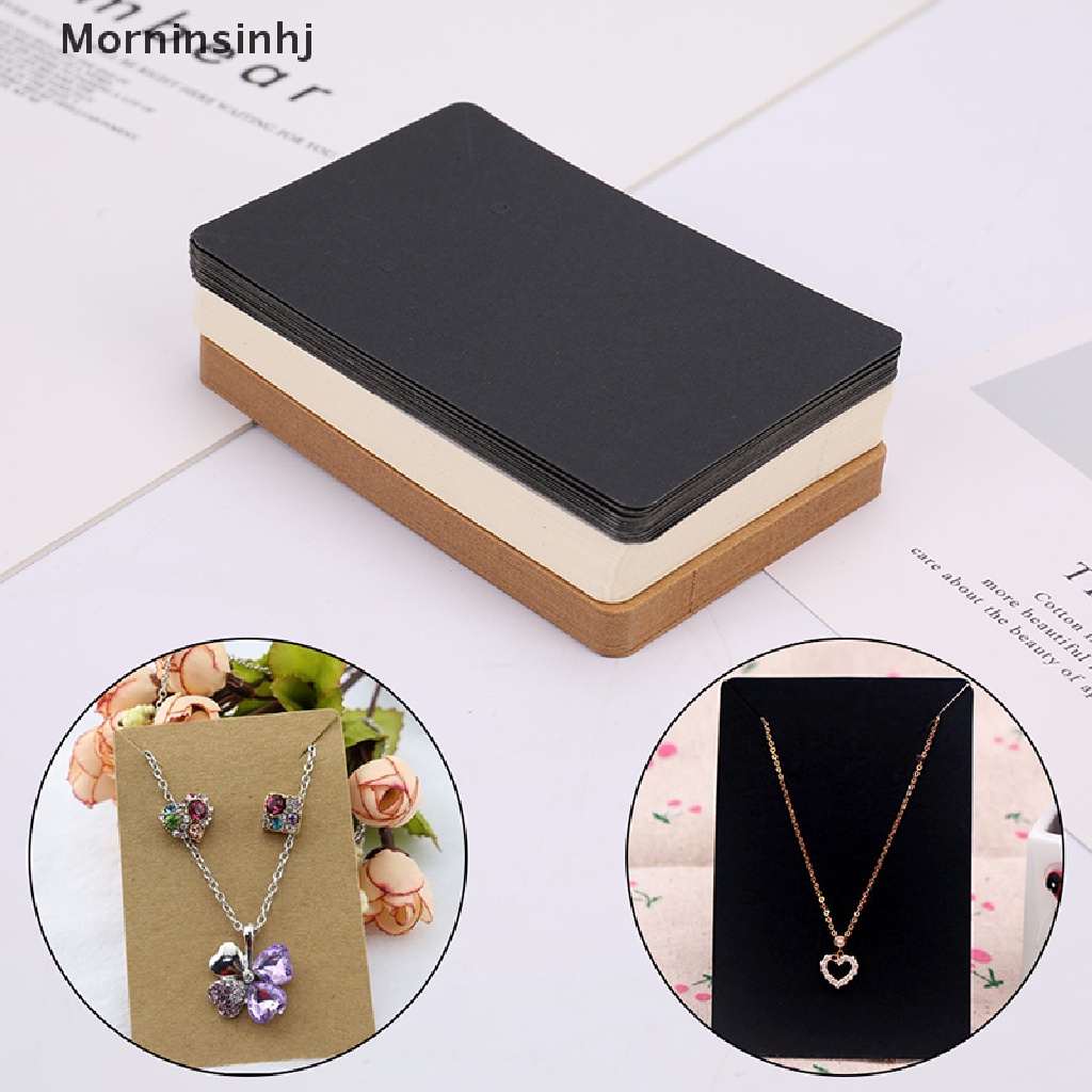 Mornin 50pcs Display Anting Dan Kalung Paket Anting Hang Tag Kartu Kardus id