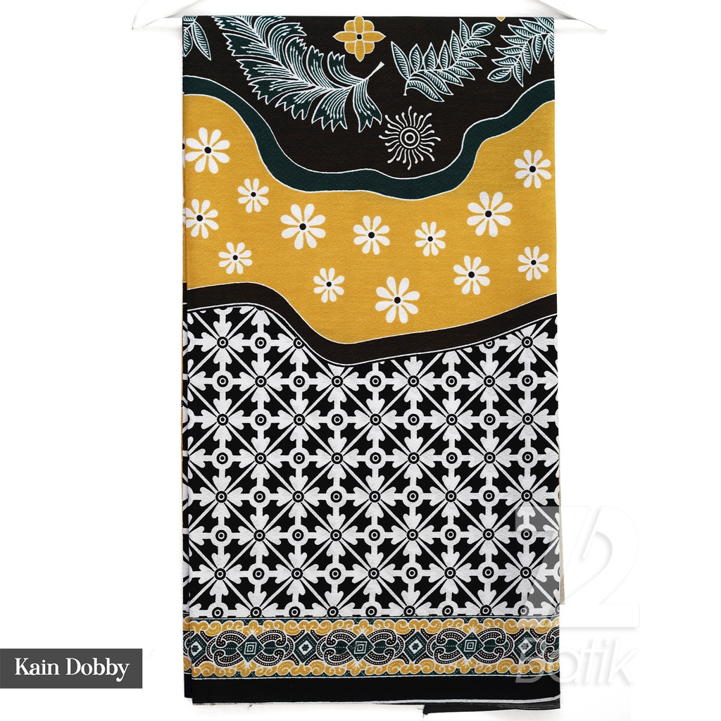 KAIN BATIK PREMIUM Bahan Dobby Dobi Dobbi Dolbi Motif Kembang Lapis Warna Hitam Kuning 723306 Cap 72Jarik Jarit Samping Kebat Panjang Batik Dobby Modern Premium Bahan Seragam Batik Pernikahan Kantor Keluarga Murah Kamen Jadi Batik Bali Lembaran