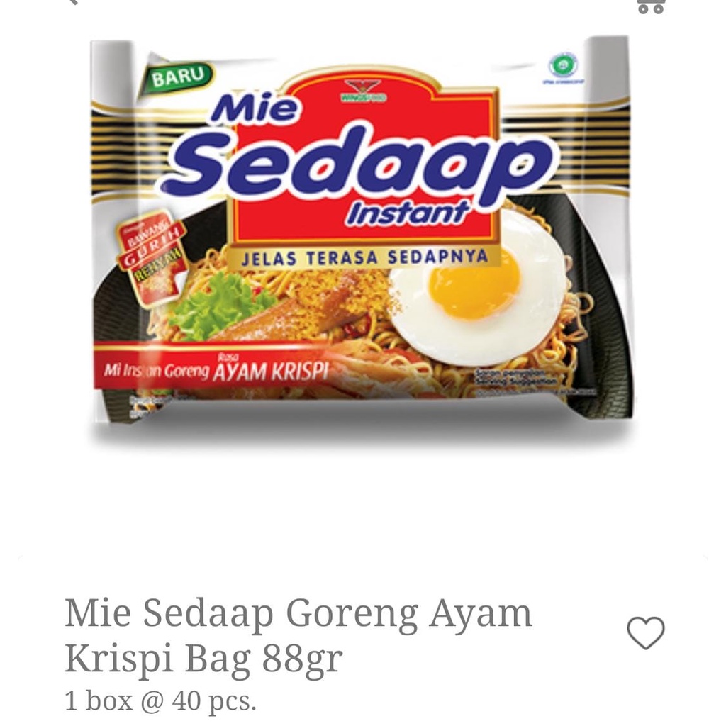 

MIE SEDAAP GORENG AYAM KRISPI