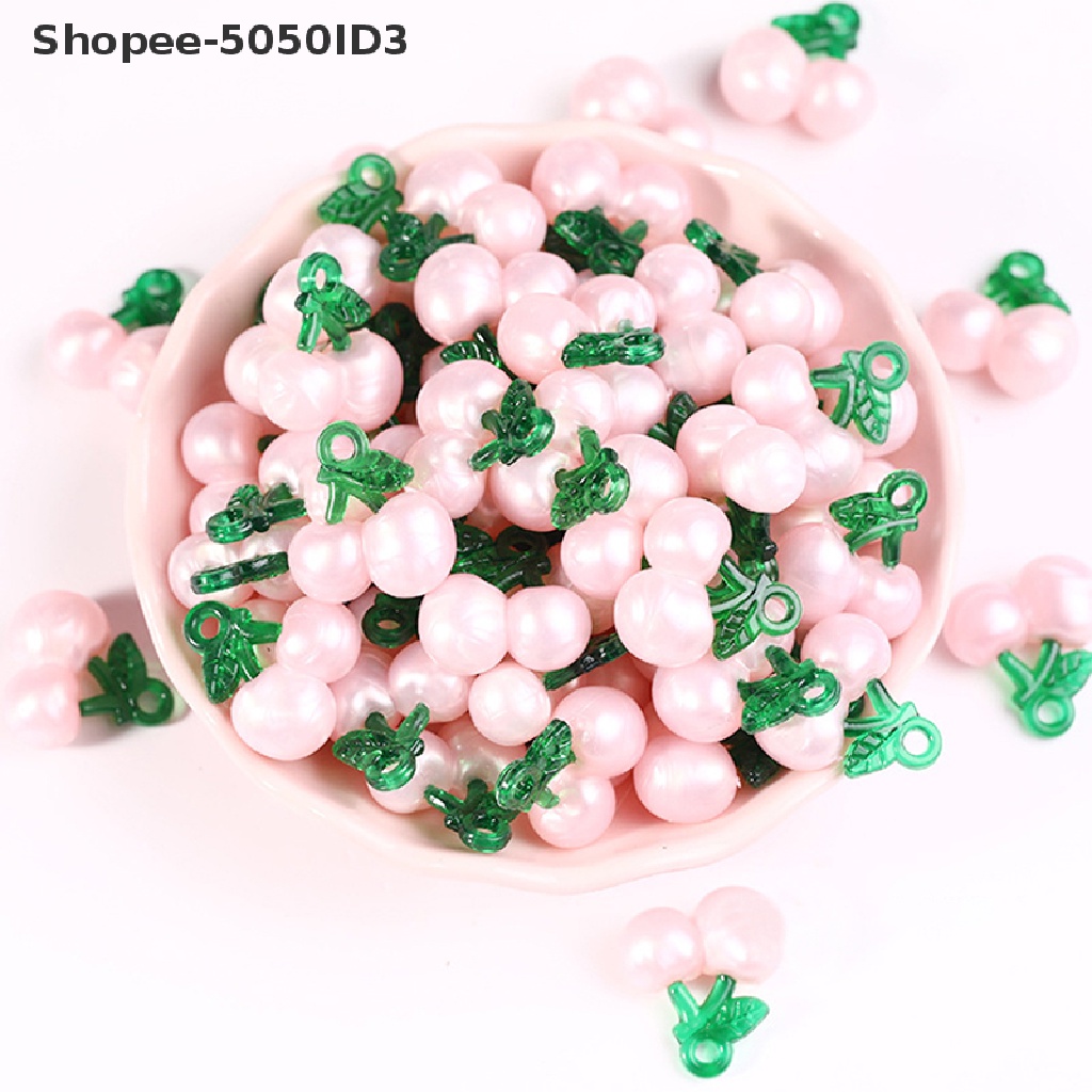 [HOT] 10pcs Mini 3D Cherry Series Resin Scrapbooking DIY Perhiasan Craft Dekorasi [ID]