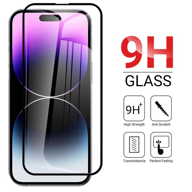 2pcs Full Cover Tempered Glass Untuk Iphone14 13 12 11 Pro MAX Plus Mini Pelindung Layar Untuk iPhone X XS MAX XR 7 8 6 6S Plus SE 2022 2020 14Plus 13Mini 12Mini Kaca