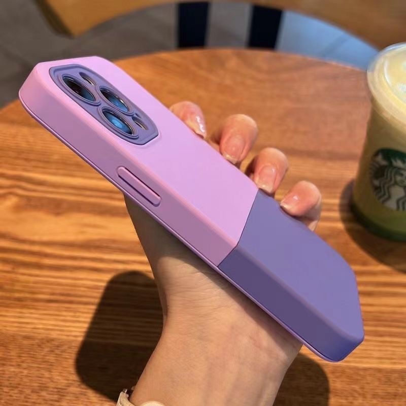 Casing Bentuk Kotak Mix Warna Untuk iPhone 14Pro Max 13 Pro Max12 11 X Xs Max XR Case Soft Back Cover