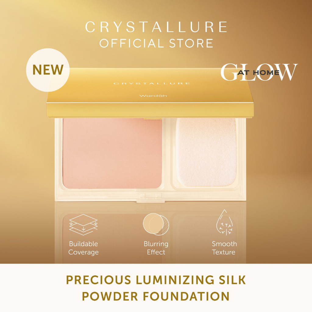 Wardah Crystallure Precious Luminizing Silk Powder Foundation 12 g - Bedak