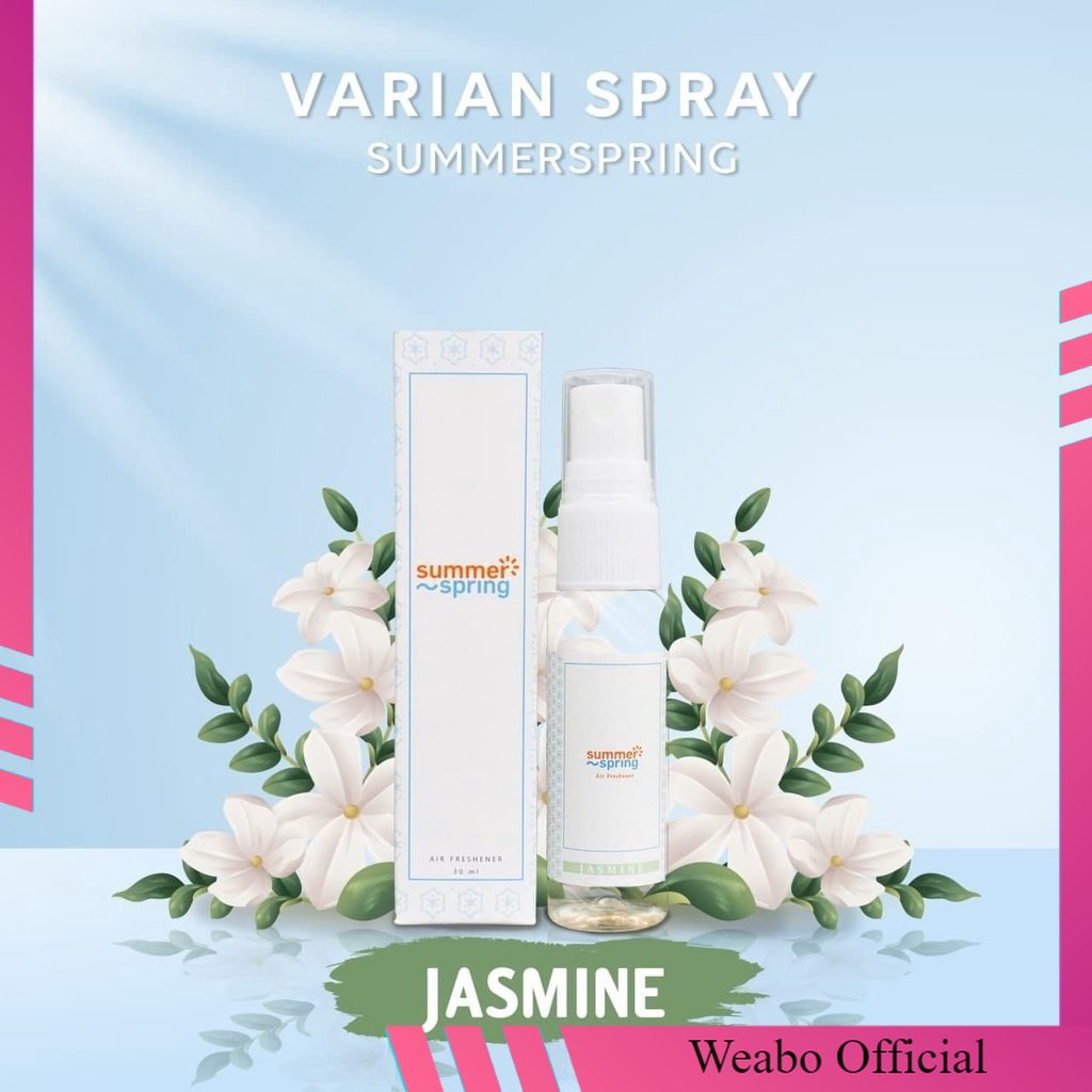 Summerspring Pengharum Spray Jasmine / Melati | Sweet & Fresh Series | Pengharum Ruangan/AC/Toilet/K