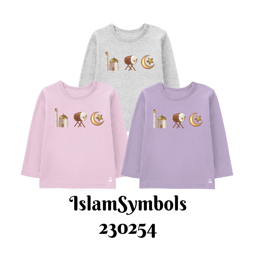 Baju Kaos Lengan Panjang Muslim Edisi HugMeHijab Ready Bayi sampai Dewasa Bahan Katun Combed 30s