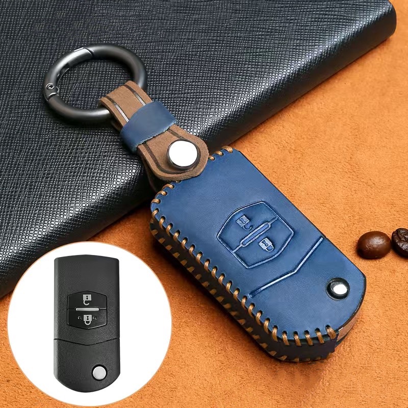 Keyless Remote Car key Leather Protection Cover Casing key case Untuk Mazda CX-30 CX-8 Mazda3 CX-3 CX-9 Mazda6 CX-5