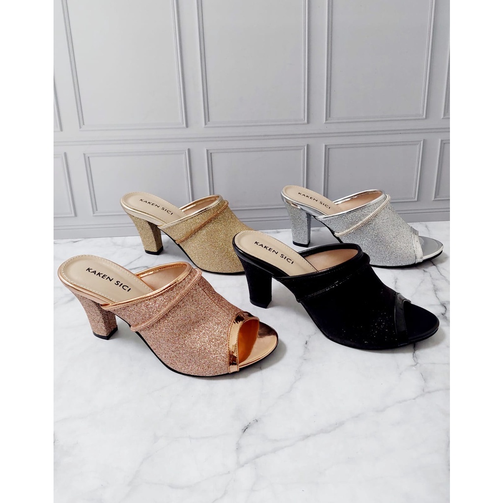 PROMO SANDAL PESTA  /SANDAL HEEL  /SANDAL HAK TINGGI/SANDAL WANITA HAK 7CM KS013