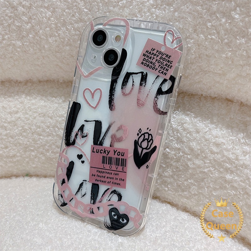 Comme des Garcons Flower Label Case Redmi Note11 11s 10s 10 9 Redmi 9C Nfc10 9T 9A A1 10A Note11 Note10 Note10 Note10s Note9 Kartun Graffiti Love Hati Lembut TPU Airbag Shockproof Cover