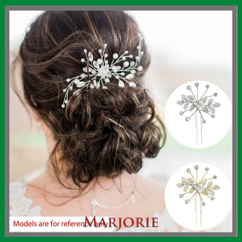 Hairpin Tusuk Konde Hairpiece Hiasan Sanggul Rambut Aksesoris Pengantin Bridal Wedding-MJD