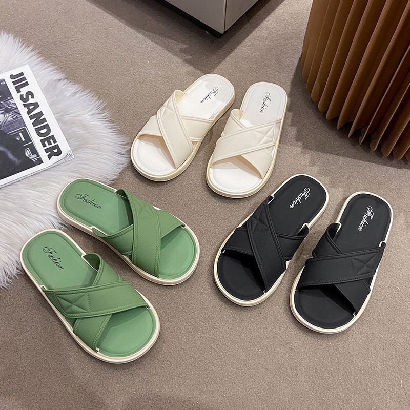 GROSIRTAS TG1680 Sandal Flat Wanita Tali Silang Import Fashion Kekinian Ala Korean