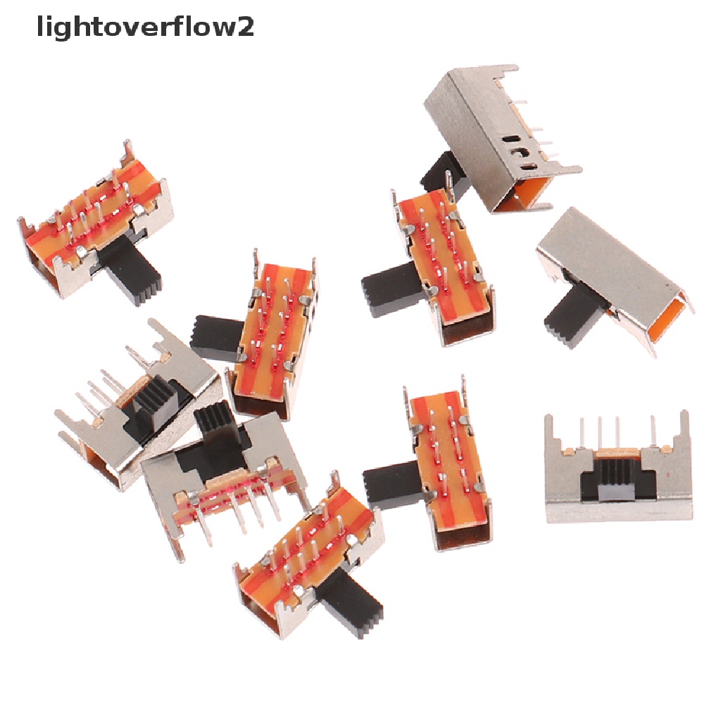 [lightoverflow2] 10Pcs Toggle switch sk23d05g6 double row 3-gear 8-pin horizontal sliding switch [ID]