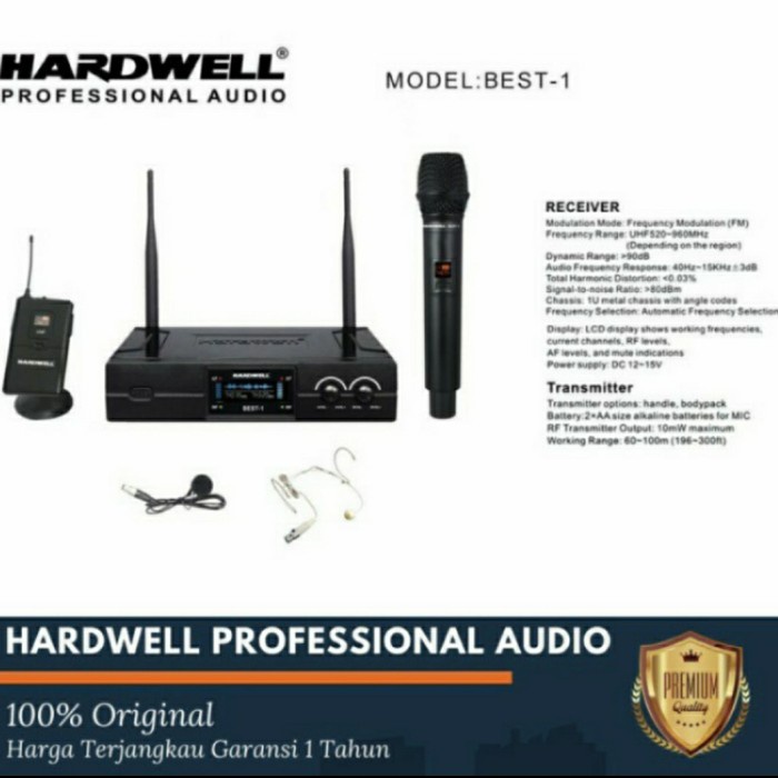 Wireless Microphone System Hardwell Best-1 | Best1 clip on + handle